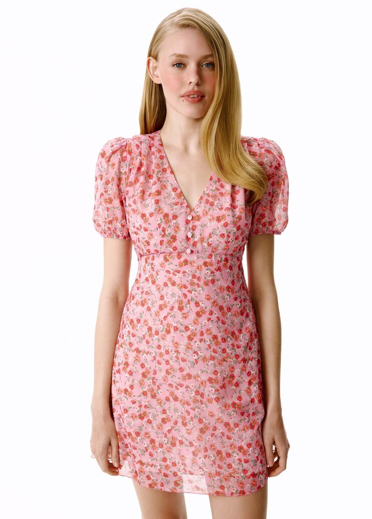 Платье «Ясмин в розовом» мини  7